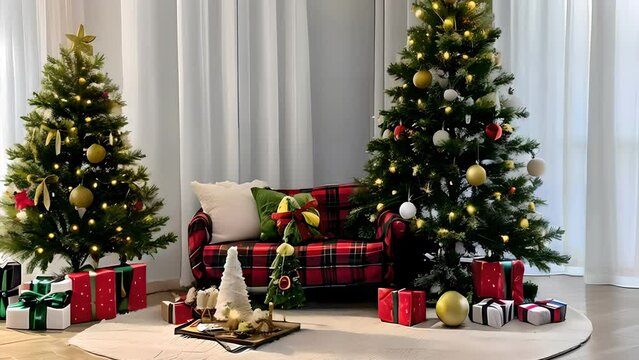 Christmas room zoom in