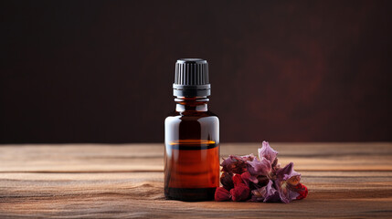 rosewood essential oil, pink flower - obrazy, fototapety, plakaty