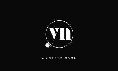 YN, NY, Y, N Abstract Letters Logo Monogram - obrazy, fototapety, plakaty