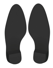 Elegant shoe footprint. vector illustration