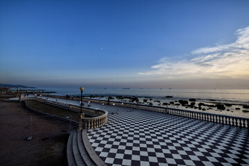 The beautiful sunsets and color contrasts of the famous Terrazza Mascagni in Livorno