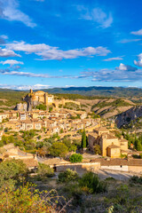 Fototapeta na wymiar Pyrenees mountain village called Alquezar, medieval town in Huesca, Spain