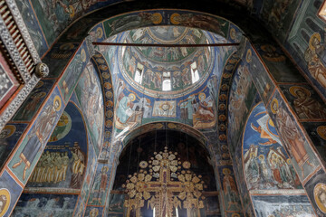 Fototapeta na wymiar Moraca orthodox monastery, Kolasin province, central Montenegro