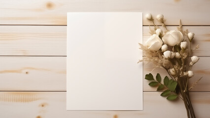 Clean White Wood Table Mockup