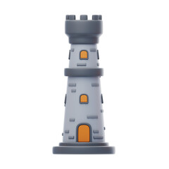 3D Model of a Grey-themed Tower. Grey-colored Tower Model for a Modern Aesthetic.
3d illustration, 3d element, 3d rendering. 3d visualization isolated on a transparent background