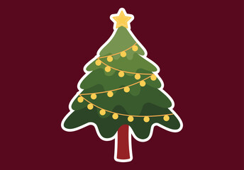 Christmas holiday festive design vector icon arts. Cute Christmas simple decoration arts for holiday month