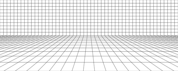 black white  perspective grid background