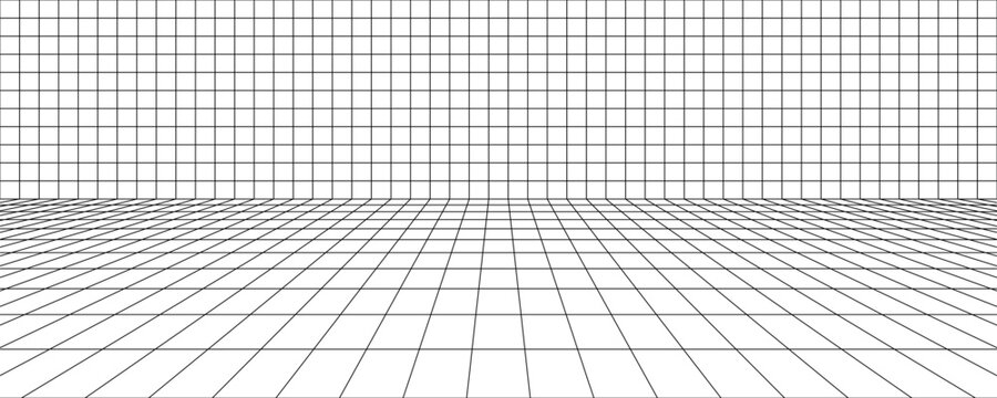 black white  perspective grid background