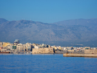 Fototapeta premium View towards The Koules Fortress, City of Heraklion, Crete, Greece