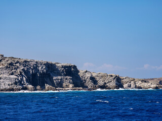 Fototapeta na wymiar Coast of Delos Island, Cyclades, Greece