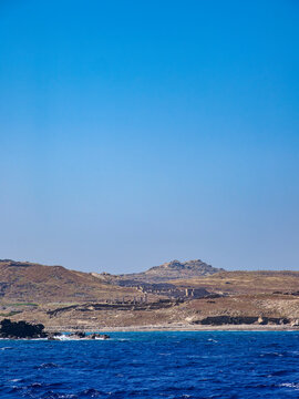 Coast of Delos Island, Cyclades, Greece