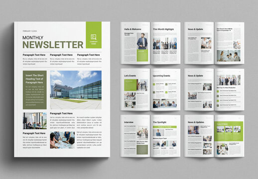 Monthly Newsletter Design Template