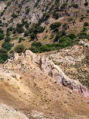 Volcanic Landscape near Stefanos Volcano Crater, Nisyros Island, Dodecanese, Greece