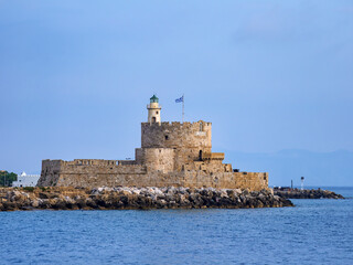 Fototapeta na wymiar Saint Nicholas Fortress, Rhodes City, Rhodes Island, Dodecanese, Greece