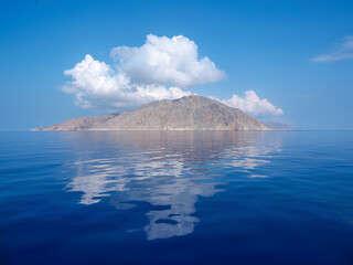 View towards the Tilos Island, Dodecanese, Greece
