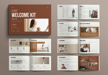 Welcome Kit Template Magazine Layout Landscape