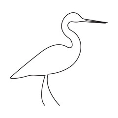 Continuous single-line art of beautiful flamingo