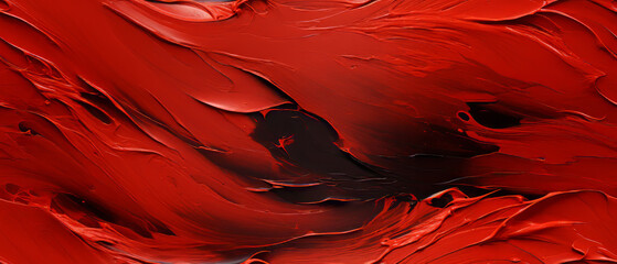Vibrant abstract artwork with textured brush stroke red pain.