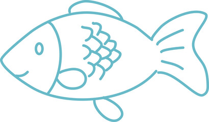 fish for a toddlers coloring book