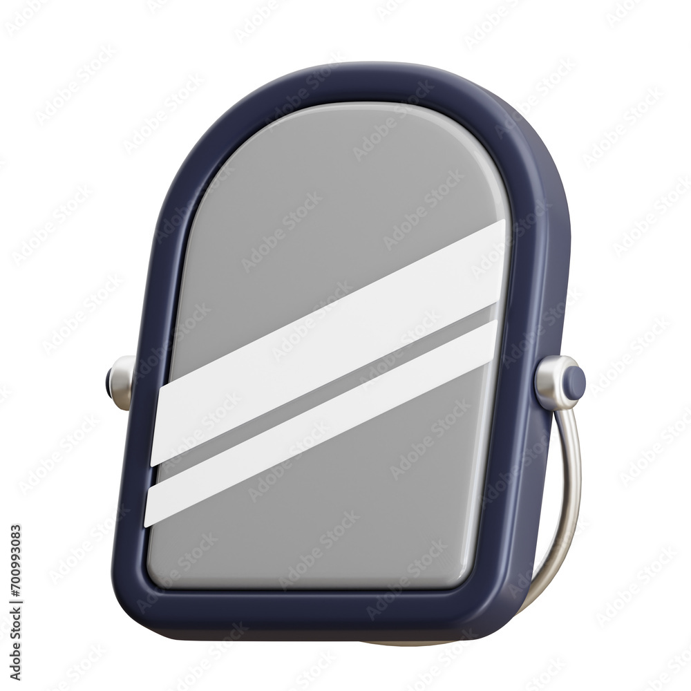 Poster 3d model of a black framed mirror.black framed mirror design for a stylish and contemporary home dec