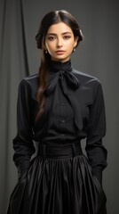 Naklejka premium Full - body outfit including shoes of a young beautiful woman model