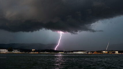 Naklejka na ściany i meble Storm near the sea, Toulon