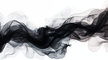 abstract black fire texture on a white background