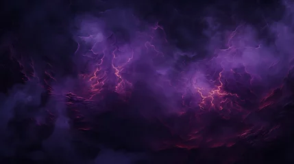 Foto op Plexiglas abstract black fire texture on a dark purple background © Davy