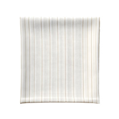 Close-up photo of white napkin without background