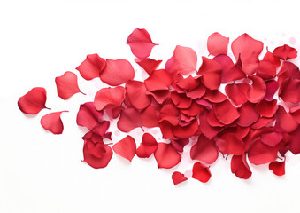 Romantic Red Rose Petals: Love and Beauty in Nature's Floral Frame