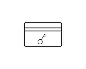 Key card icon vector symbol design illustration