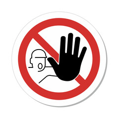 ISO Prohibition Sign: No Access For Unauthorized Persons Symbol