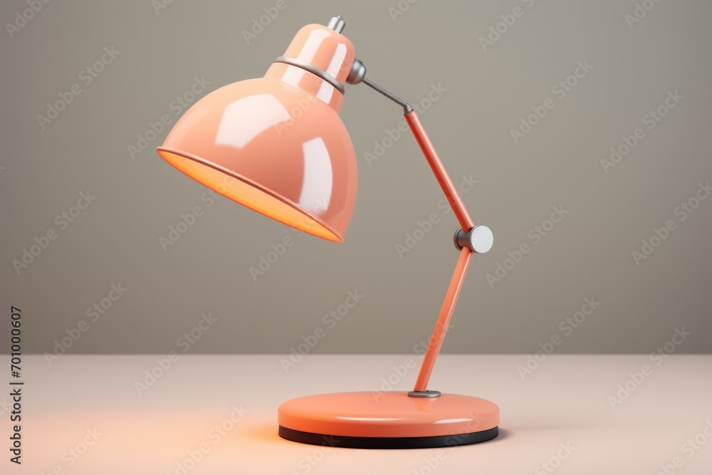 Poster table lamp in trendy color. background with selective focus and copy space
