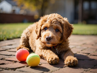 Fototapeta premium golden retriever puppy