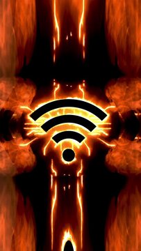 Blazing Fast WiFi Animation Concept Vertical Video