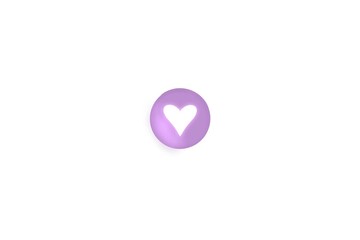 Purple donut with bright heart