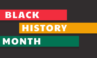 Vector illustration for celebrating African American History Month, with text black history month