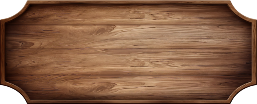 Wooden signboard transparent background