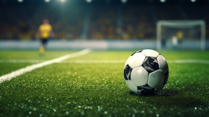 Fototapeta premium Close-Up of Soccer Players Legs Dribbling Football
