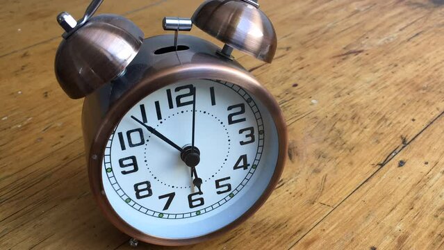 Alarm clock set for 6 am moving fast