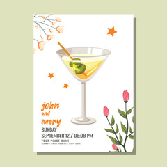 Free vector beautiful blooming Floral wedding invitation card template design set