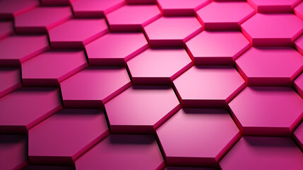 Obraz na płótnie Canvas Abstract background with hexagons in pink color.