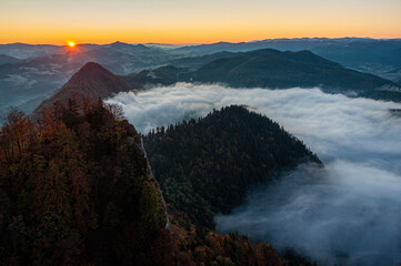 Autumn forest, Pieniny , Lesser Poland, EU, Jesienny las, Beskid Sądecki, Małopolska, EU