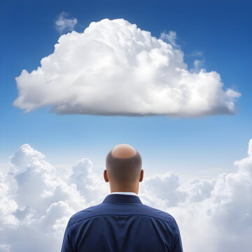 Man With His Head In The Clouds