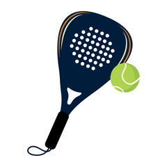 padel tennis ball and racket