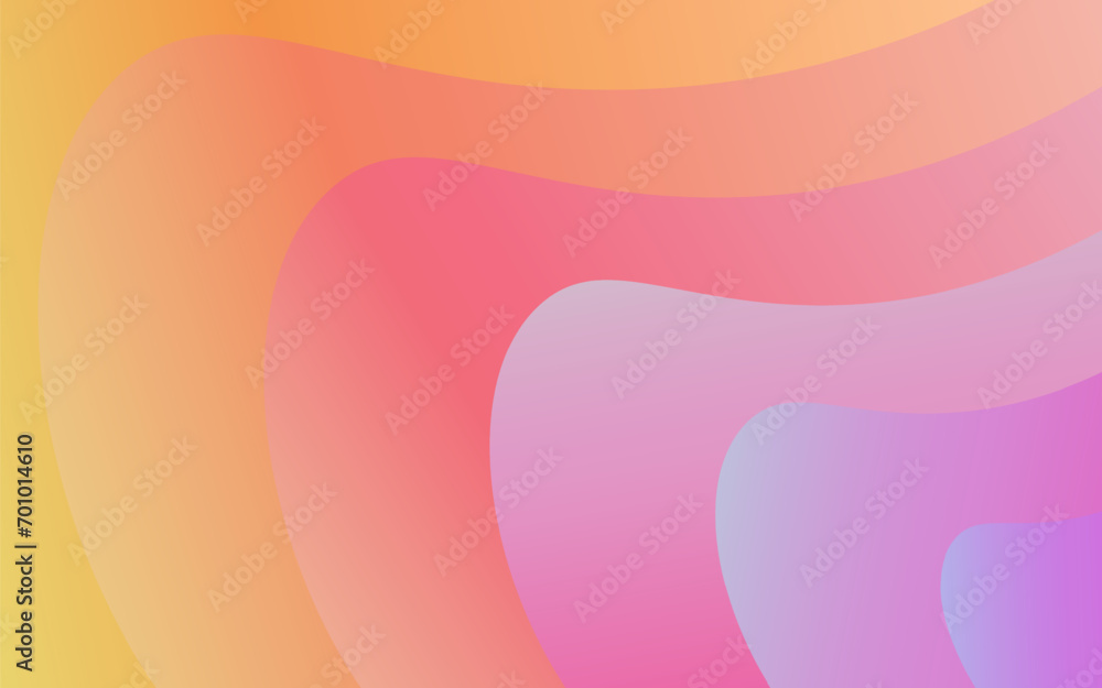 Fototapete Abstract 3D wave shape gradient background design element for banner advertising website layout