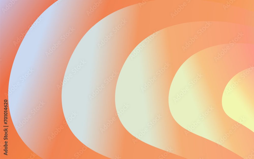 Fototapete Abstract 3D wave shape gradient background design element for banner advertising website layout