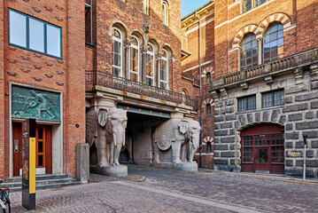 Elephant Gate in Carlsberg City, Copenhagen - Majestic Entrance to a Historic Brewery District