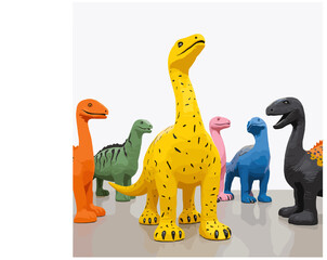 Fototapeta premium dinosaur toy on a white background