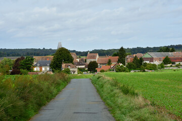 Fototapeta na wymiar Omerville; France - september 19 2023 : village center
